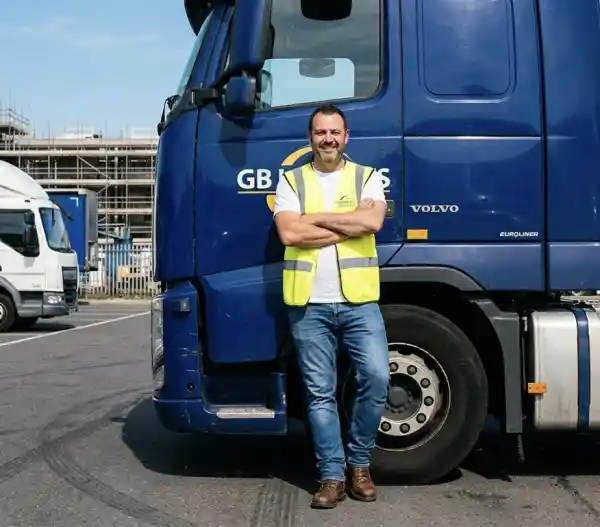 HGV driver preparing for a delivery run along the A14 corridor near Cambridge