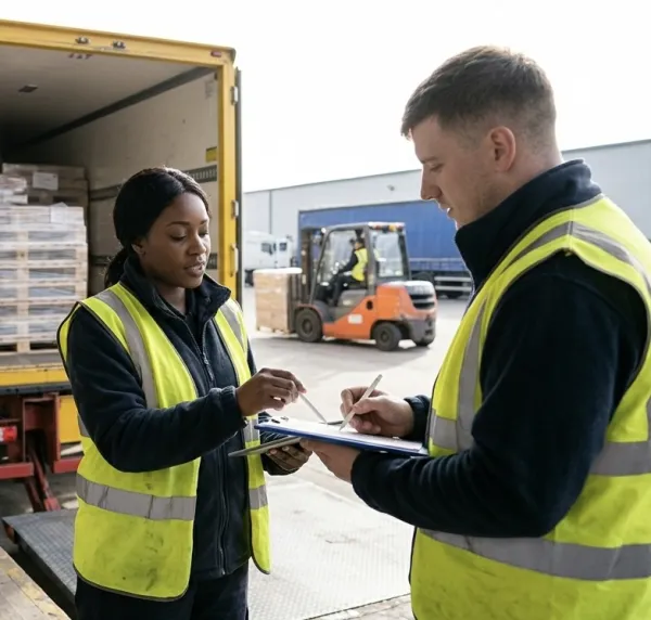 Class 1 HGV truck at a Peterborough distribution centre — logistics recruitment