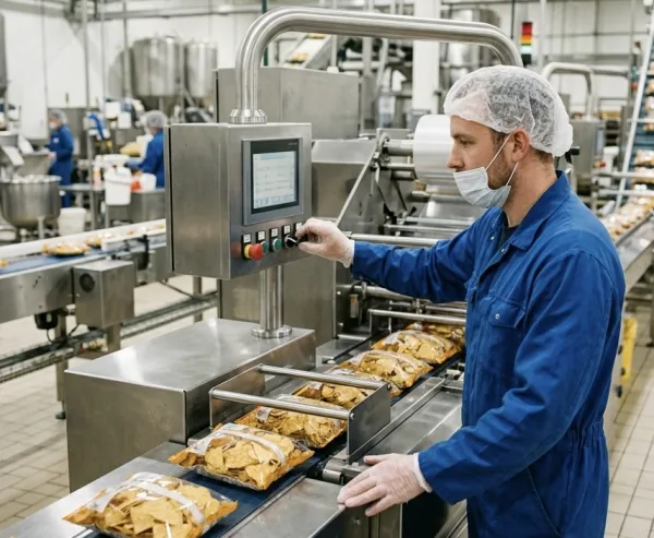Factory floor with industrial machinery in a Cambridgeshire manufacturing plant